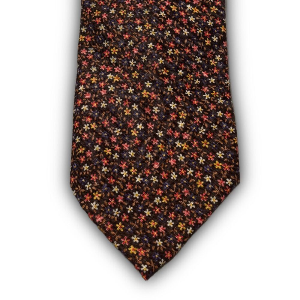 Vintage Cotton Floral Skinny Tie